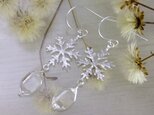 『冬の煌めき』スノーフレーク*NYハーキマー925ピアス