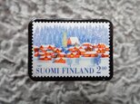 フィンランド　切手ブローチ515の画像
