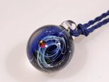 小宇宙 / microcosmos 海と空と... コバルトブルー #09 球体スペースボールオパール ガラスペンダントの画像