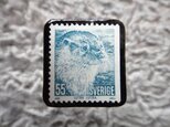 スウェーデン　カワウソ切手ブローチ 559の画像