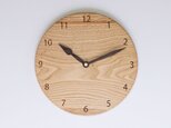 木製 掛け時計 丸型 栗材13の画像
