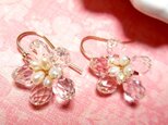 スワロの桜ゴールド ピアス/イヤリング 14kgf Sakuraの画像