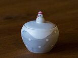 雪だるま蓋物