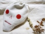 再販:赤い目のガイコツ巾着の画像