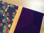 着物リメイク名刺入れ【紫×山吹】の画像