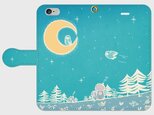 君待ちムーン 〜 sherbet blue 手帳型スマホケース《受注生産:iPhone,Android対応》の画像