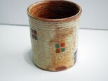 百色（ももいろ）象嵌　ゆのみ 四角紋の画像