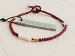 シードパール×フランスアンティークglassbracelet（sorairo)の画像