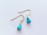 drop turquoise mini earringsの画像