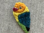 ボタンインコ（オレンジ）＊ブローチ
