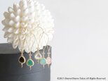 【14KGF】Hammered Teardrop Glass Earringsの画像