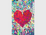 ”one-love”　ジオメトリックパターン　ハート柄　iphone　5/5s/6/6s/SE/7専用　ハードケースの画像