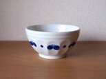 butterfly and flower wreath bowl ( blue )の画像