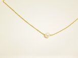 14kgf【jewelry series】fresh water pearl 一粒ネックレスの画像