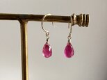 〈K10〉ルビーのピアス
