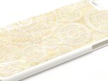 iPhone7Plus/6Plus/6sPlusケース 天然貝仕様(ホワイトレース・白カバー)<螺鈿アート>