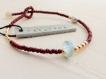 ケシパール×フランスアンティークglassbracelet（sorairo)の画像