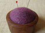 羊毛ピンクッション（針山）紫色の画像