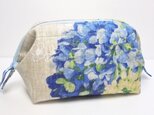 ★再販★ 紫陽花（ブルー）ワイヤーポーチ（Ⅴ）