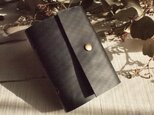 本革★ハードな黒でカードケース　№５
