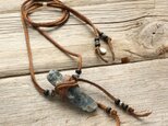 Himarayan Kyanite Deer Skin Lace Necklaceの画像