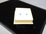 トルコ石の4㎜玉シンプル・ピアスの画像