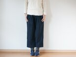 Wool stripe Shaggy tuck wide Pants LADY'S  NAVYの画像