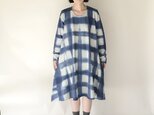 KJ-02 蛙印藍染め　l/s one-piece