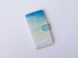[受注制作] 手帳型iPhoneケース「青い、空」の画像