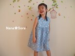 size100 花柄ワンピース 綿毛の画像