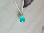宝石質グリーンオニキスの14Kgfネックレス　～Enolaの画像
