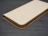 牛革 iPhone6Plus/6sPlusカバー  ヌメ革 レザーケース  手帳型  ナチュラルカラーの画像