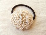 モチーフレースのヘアゴム（K0416)
