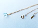 アクアマリンのひとつぶネックレス