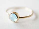 K10 Gold◆Your color ローズカット・ソリティア・リング ~Swiss Blue Topaz~の画像