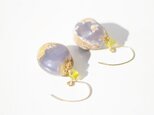 天然 Blue chalcedony×Serpentine*Pの画像