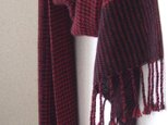 ☆・七夕フェア・☆　手織りカシミアストール・・バーブシュカ（真紅）