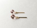 《petit》ピンクトパーズのピアス