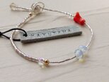 カレンシルバー×サンゴglassbracelet（opal)の画像