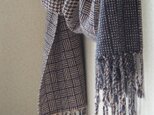 手織りカシミアストール・・バーブシュカ（亜麻色）