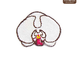 胡蝶蘭のワッペンＭ（ホワイト）の画像