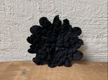 革花のブローチピン 2Lサイズ  ブラックの画像