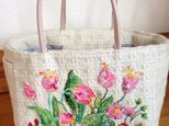 berry&tulip bag＊苺とチューリップのバッグの画像