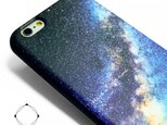 iphone6 / iphone6s ケース（4.7寸用）レザーケースカバー（天の川×ブラック）夜空の画像
