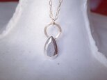 silver stone necklace ペアシェイプカットの画像