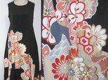 ももこ様ご予約品・アンティーク菊花文留袖ワンピース・裾変形・ボレロ付の画像