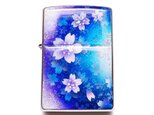 ZIPPO　蒼桜　ライター　両面アート　箱付きの画像