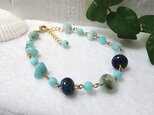 【再販】＊bluegreen spring＊ ～天然石ブレスレット