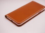 牛革 iPhone6Plus/6sPlusカバー  ヌメ革  レザーケース  手帳型  キャメルカラーの画像