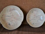 色象嵌木瓜鉢（大）ー　鹿と兎